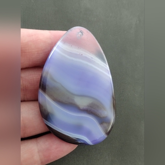 Purple And Brown Large Agate Pendant Gemstone - Picture 1 of 2